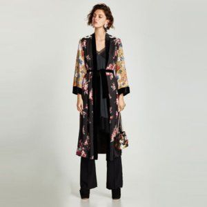 Flower Print Kimono Shirt Bandage Cardigan Blouse Top Cover Up Boho